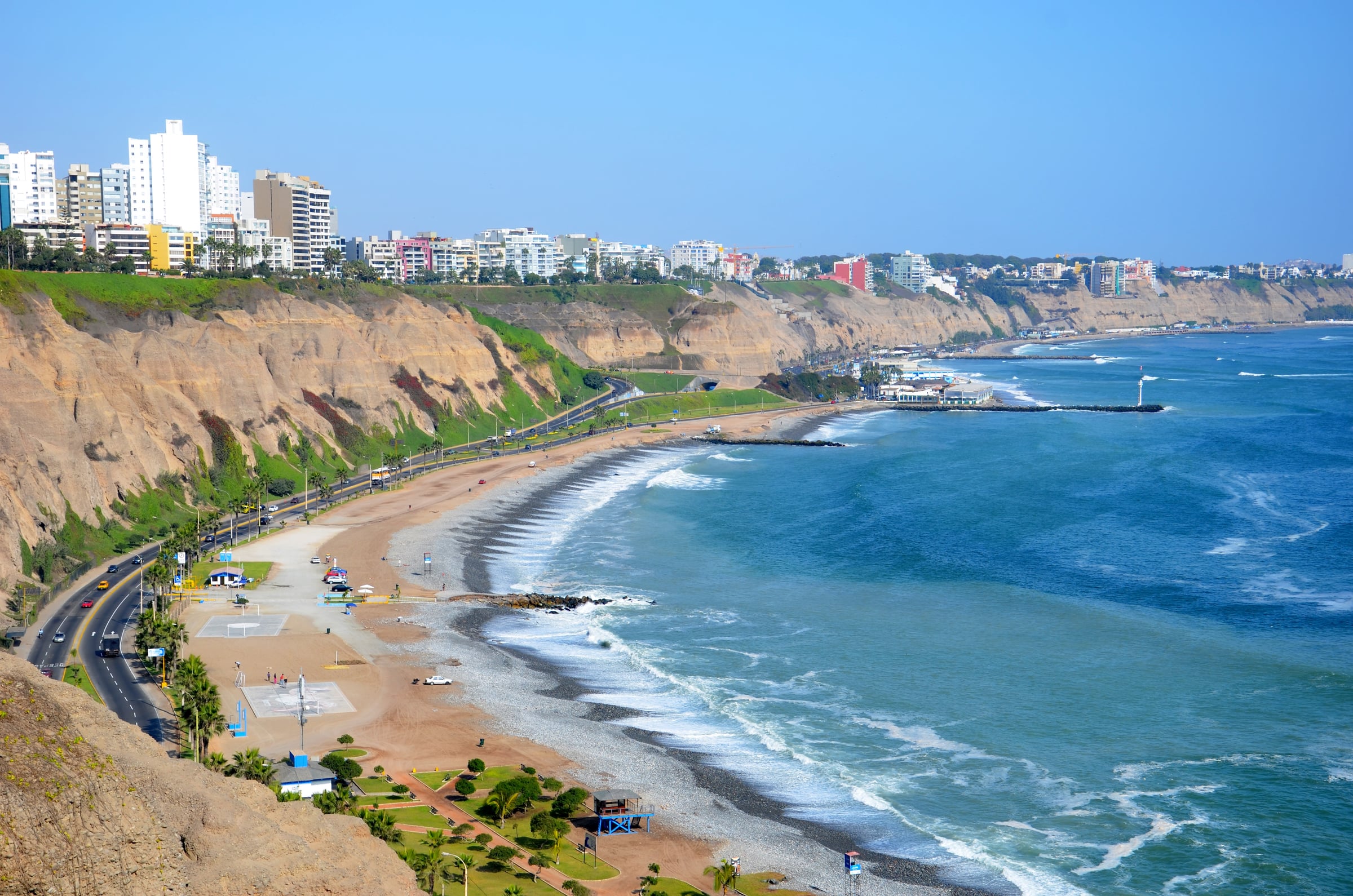 Miraflores coast in Lima